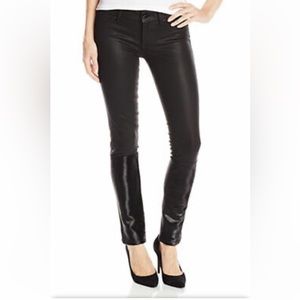 DL1961 Emma Coated Pony Hair Legging Jeans In 2366 Montgomery Black Size 28